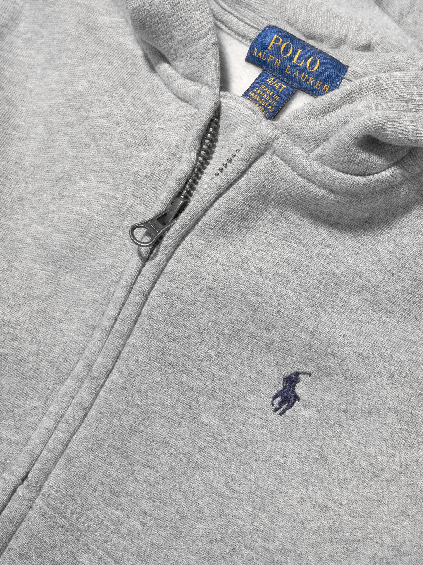 Ralph Lauren 男童徽标拉链上衣（灰色）