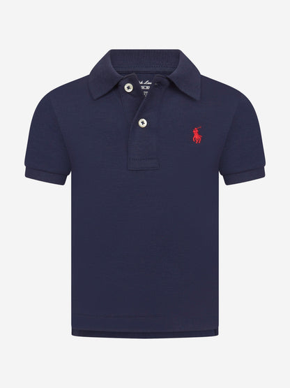 海军蓝男婴徽标 Polo 衫