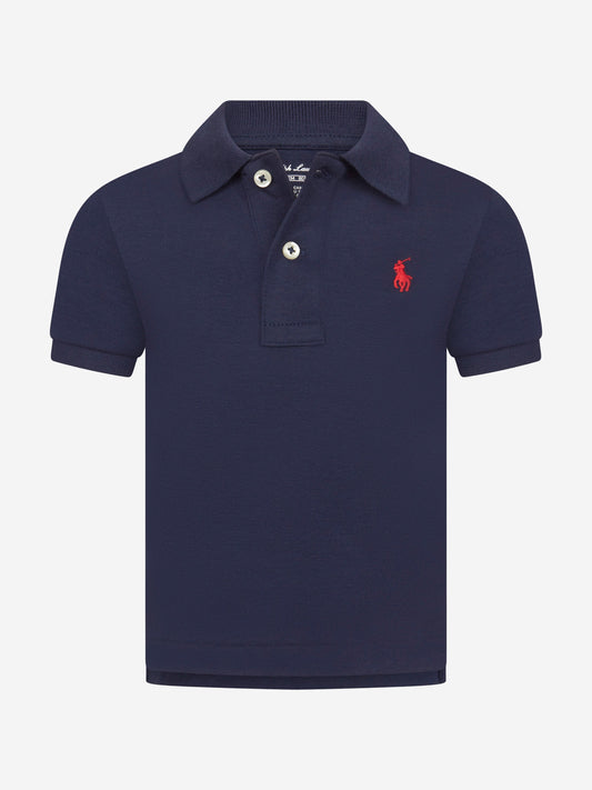 海军蓝男婴徽标 Polo 衫