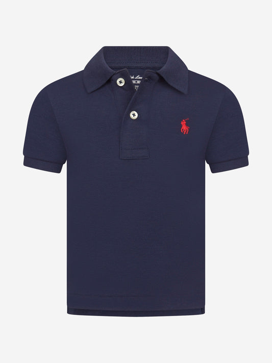 Ralph Lauren 男婴徽标 Polo 衫（海军蓝）