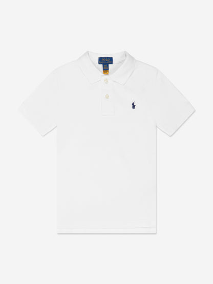 Ralph Lauren 男童白色徽标 Polo 衫