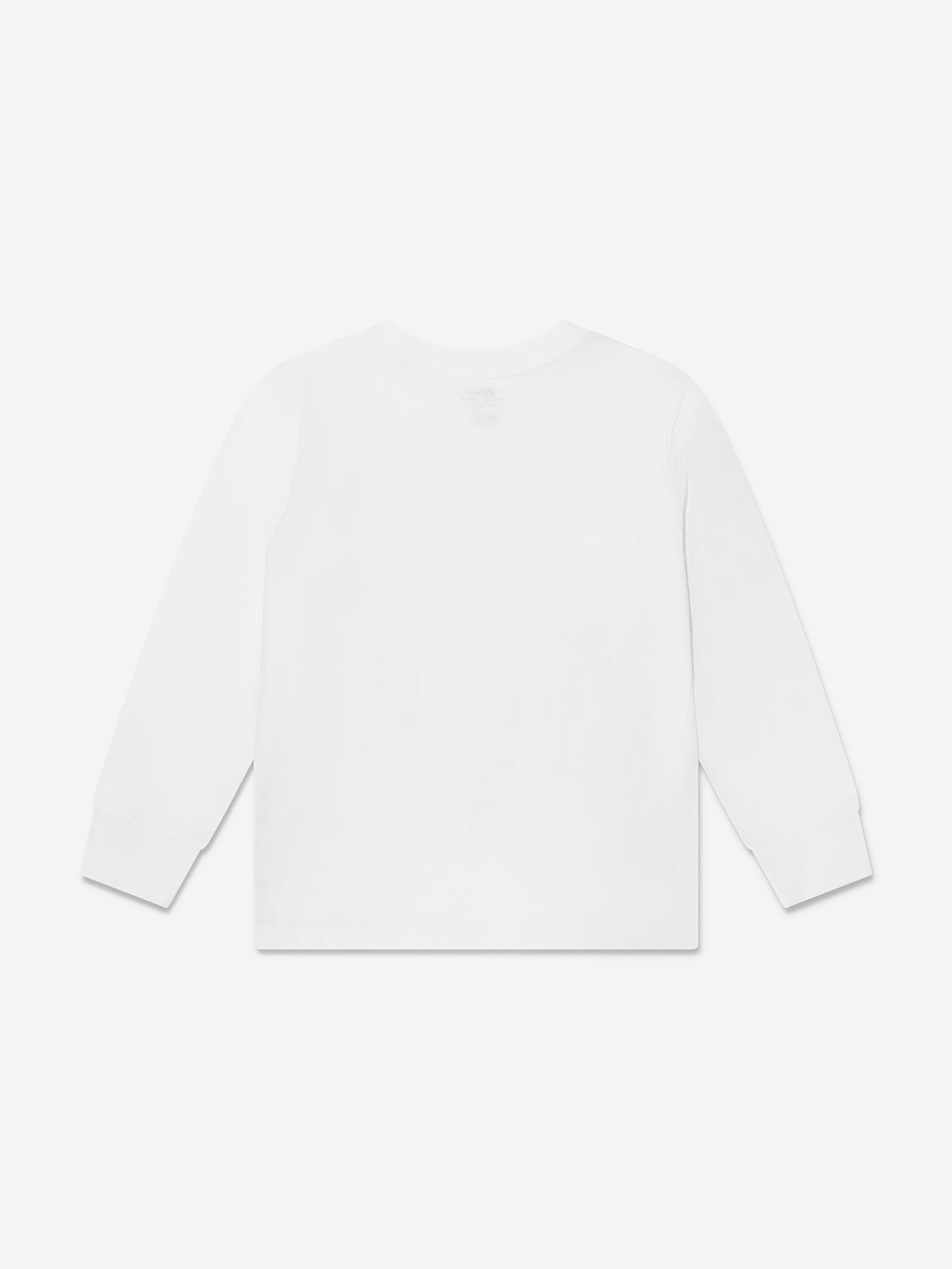 男童白色长袖 T 恤