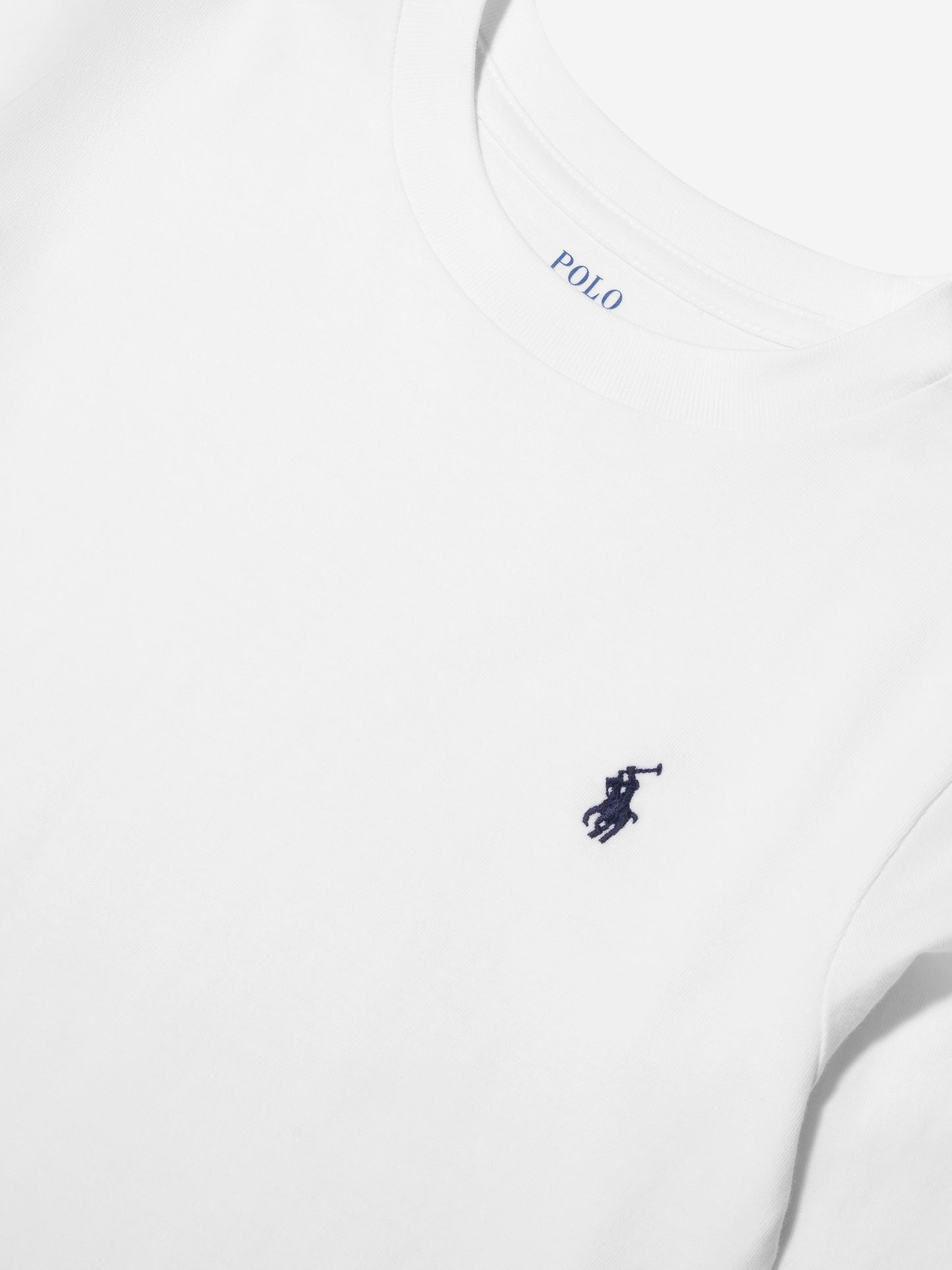 男童白色长袖 T 恤