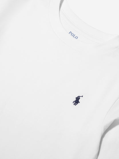 男童白色长袖 T 恤