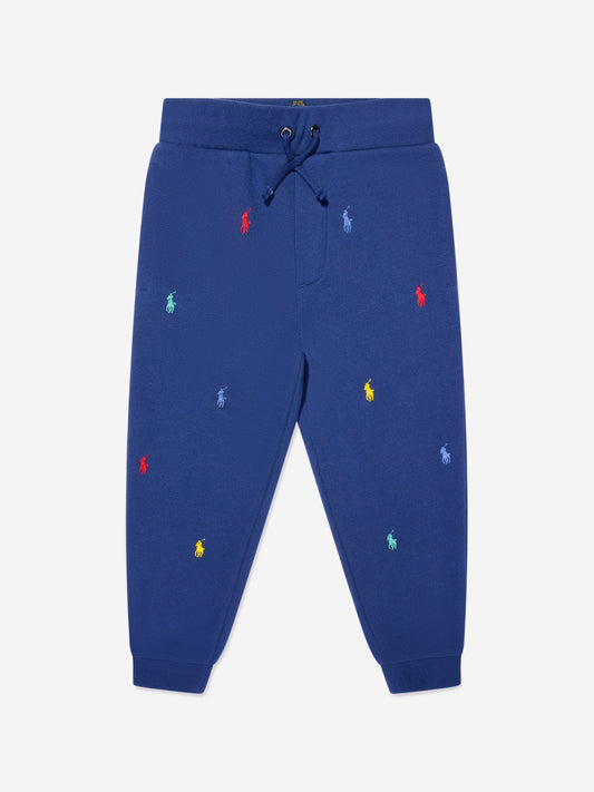 Ralph Lauren 男童海军蓝徽标慢跑裤