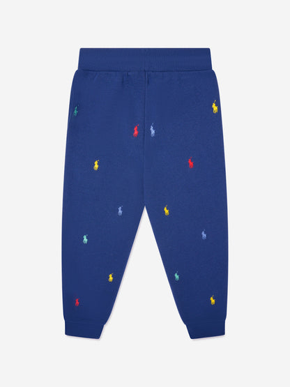 Ralph Lauren 男童海军蓝徽标慢跑裤