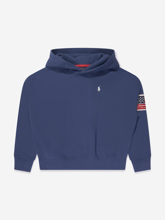 Ralph Lauren 女童海军蓝 Polo 连帽衫