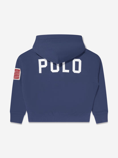 Ralph Lauren 女童海军蓝 Polo 连帽衫