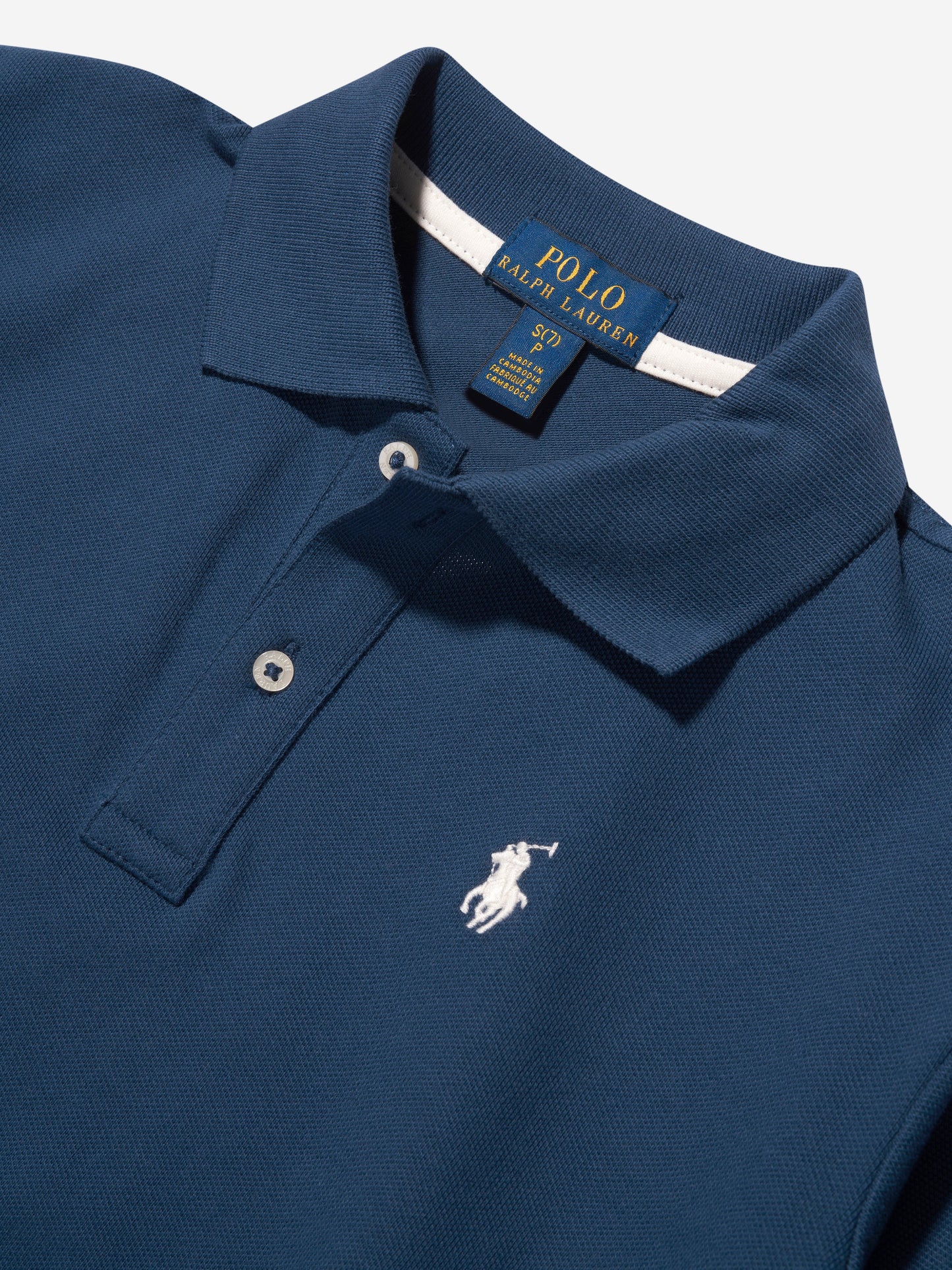 海军蓝女童徽标 Polo 衫