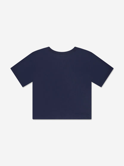 Ralph Lauren 女童海军蓝校队 Polo T 恤