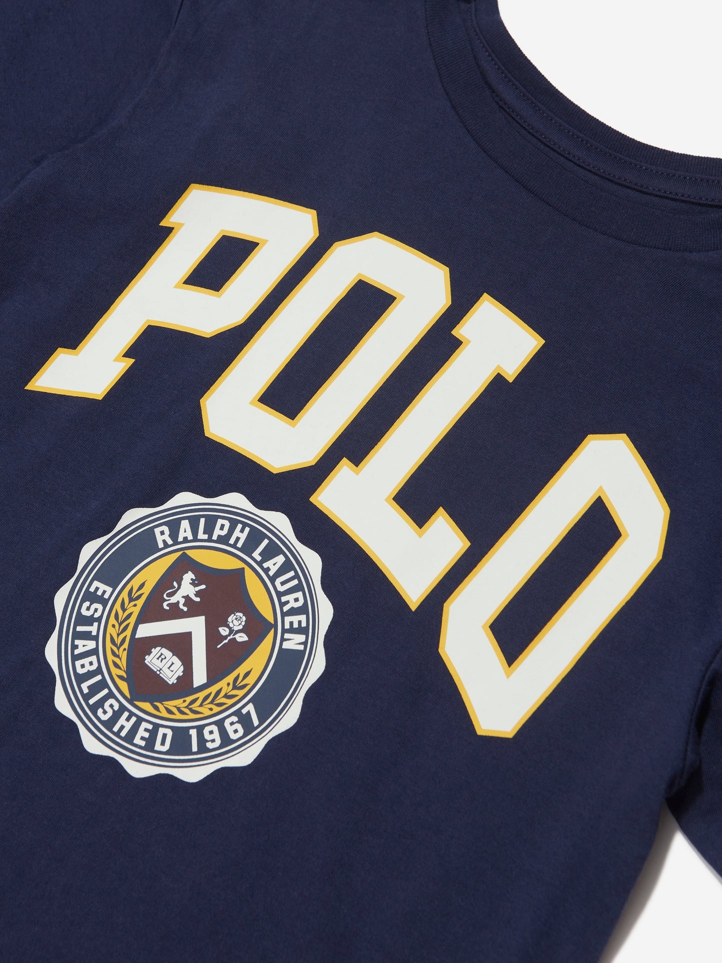 海军蓝女童校队 Polo T 恤