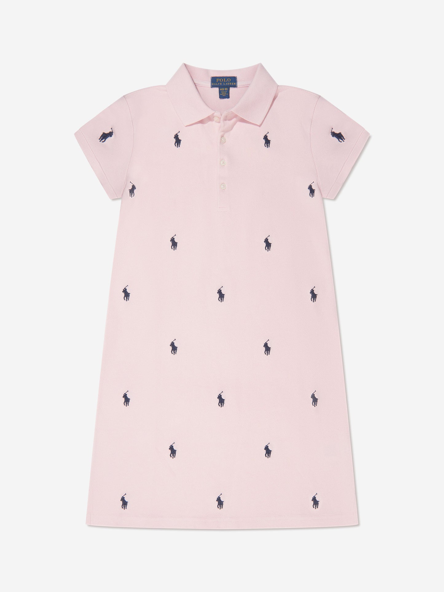 女童粉色刺绣 Polo 衫
