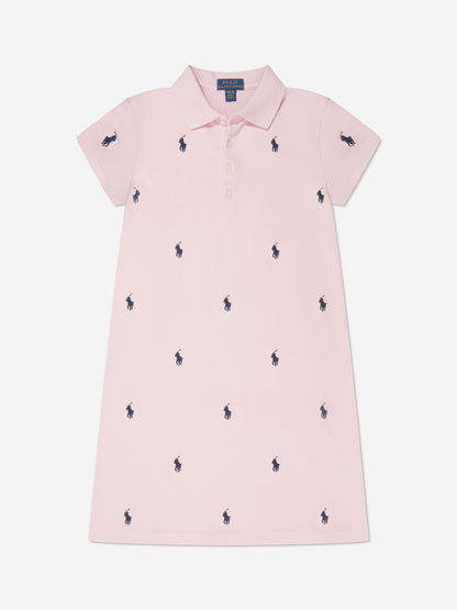 Ralph Lauren 女童刺绣 Polo 衫（粉色）
