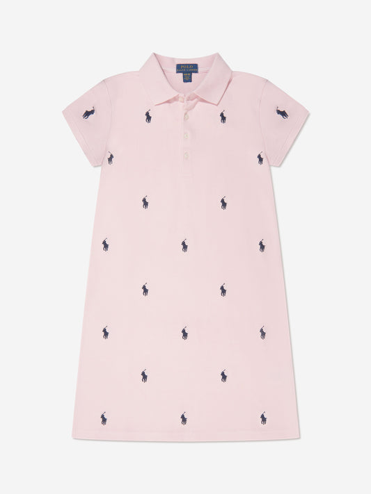 Ralph Lauren 女童刺绣 Polo 衫（粉色）