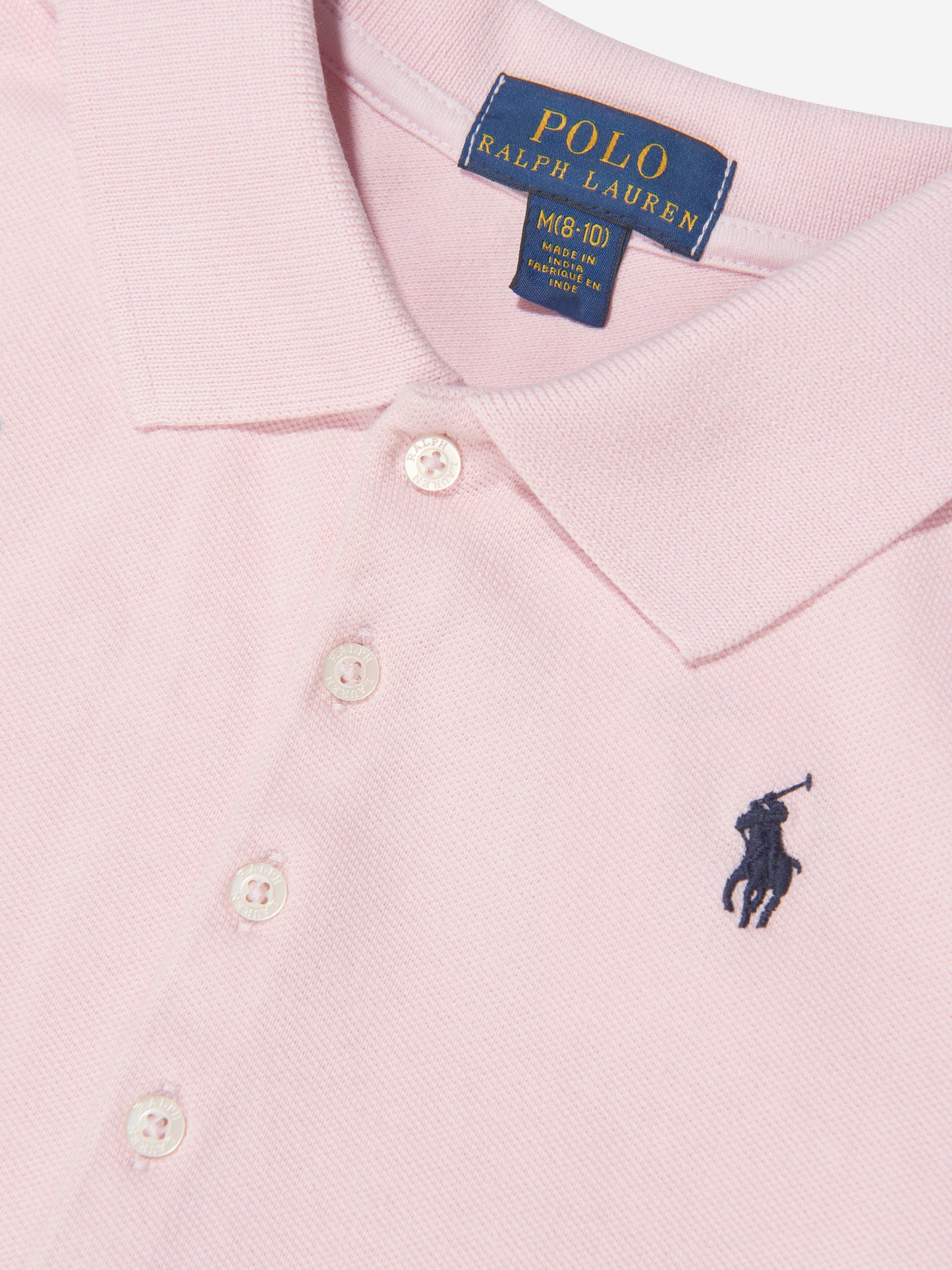 女童粉色刺绣 Polo 衫