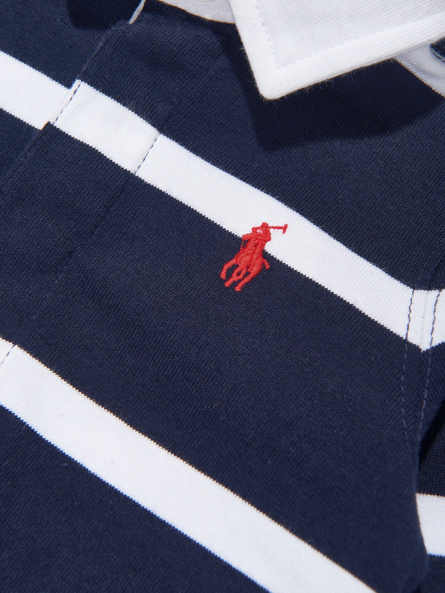 Ralph Lauren 男婴条纹橄榄球连体衣（海军蓝）
