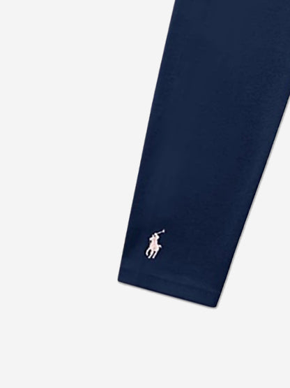 Ralph Lauren 女婴徽标紧身裤（海军蓝）