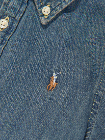 Ralph Lauren 女童蓝色牛仔衬衫裙