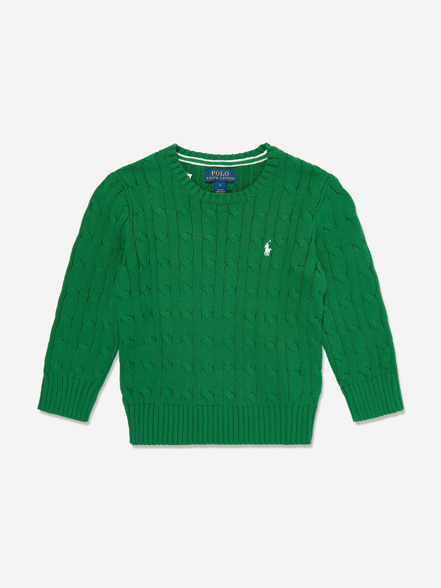 Ralph Lauren 男童绿色粗针织套衫