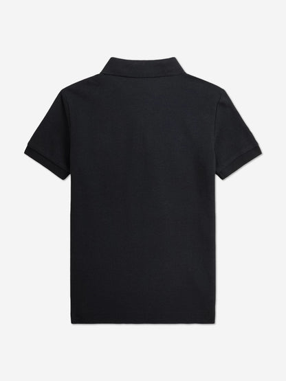 Ralph Lauren 男童黑色徽标 Polo 衫