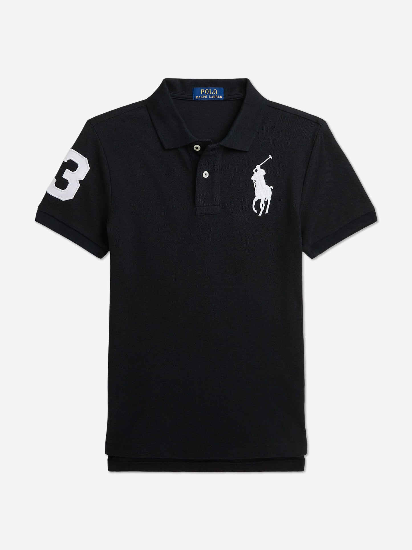 Ralph Lauren 男童修身 Polo 衫（黑色）