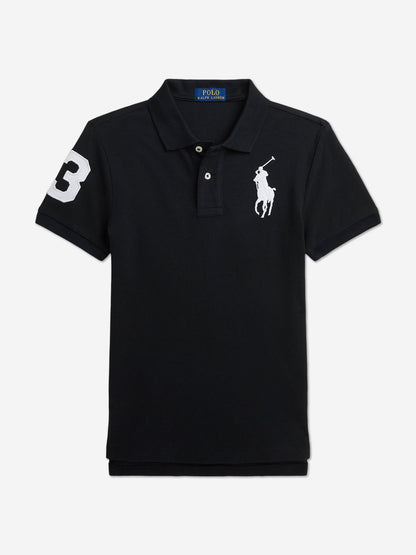 Ralph Lauren 男童修身 Polo 衫（黑色）