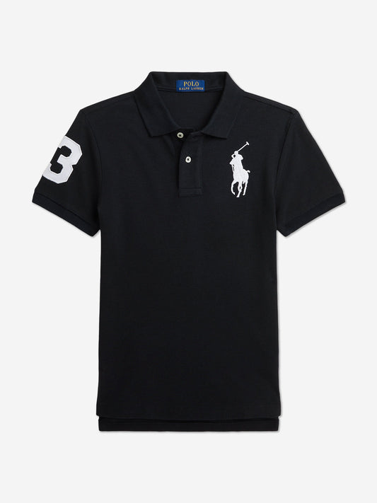 Ralph Lauren 男童修身 Polo 衫（黑色）