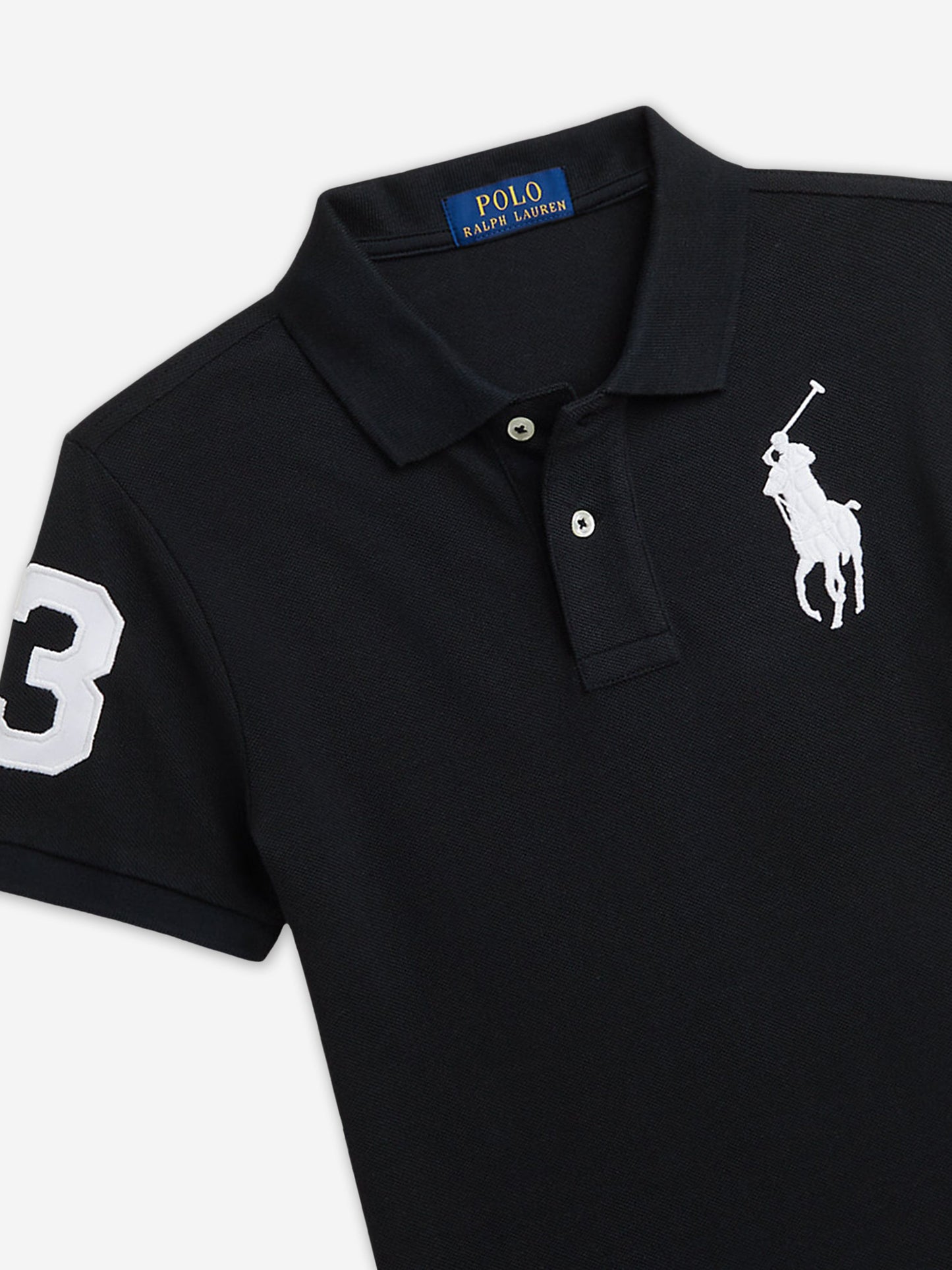 Ralph Lauren 男童修身 Polo 衫（黑色）