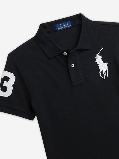 Ralph Lauren 男童修身 Polo 衫（黑色）