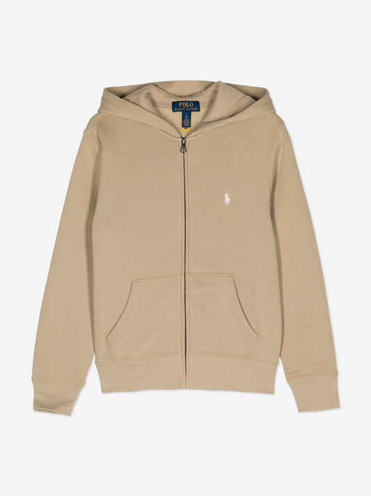 Ralph Lauren 男童米色徽标拉链上衣