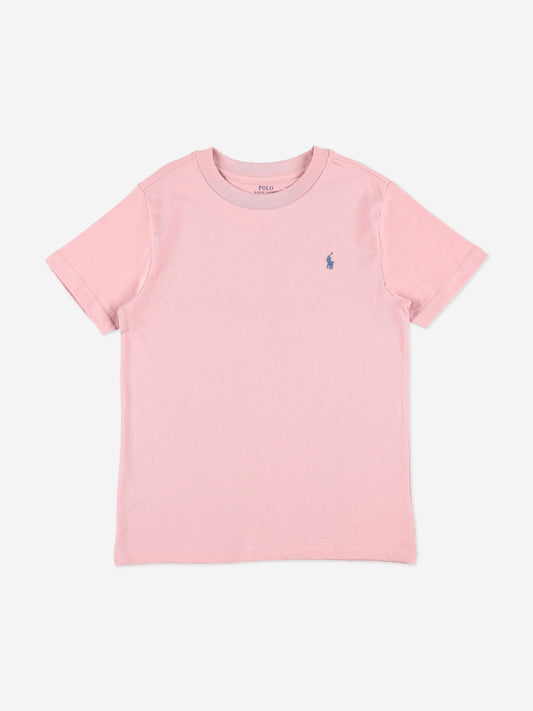 Ralph Lauren 男童粉色徽标 T 恤