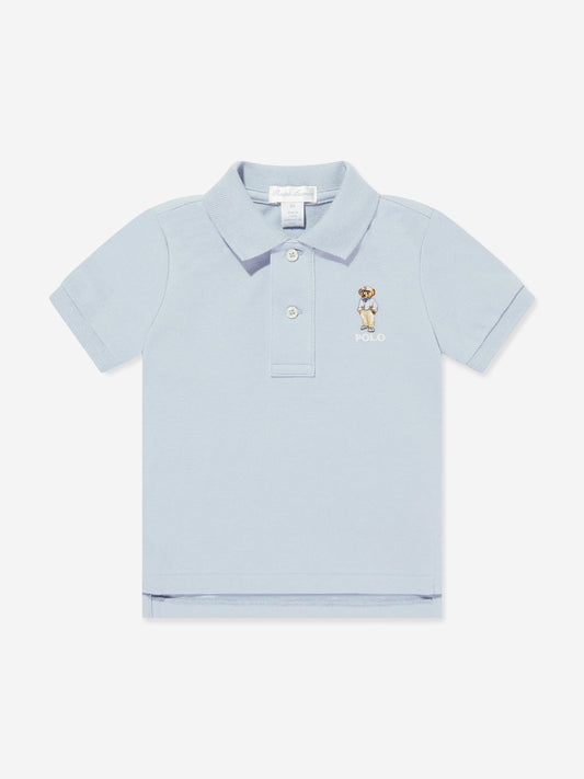 Ralph Lauren 男婴蓝色小熊 Polo 衫