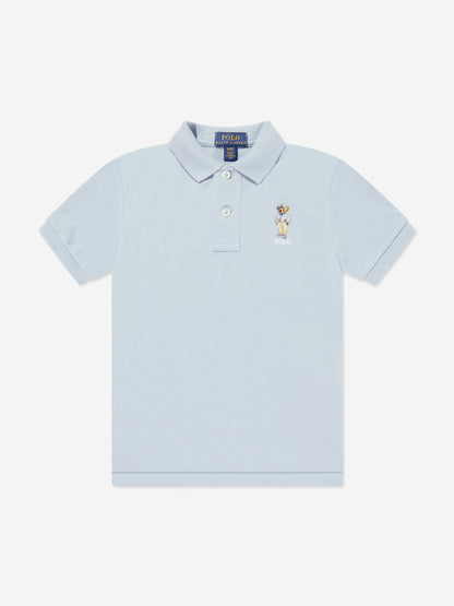 Ralph Lauren 男童蓝色小熊 Polo 衫