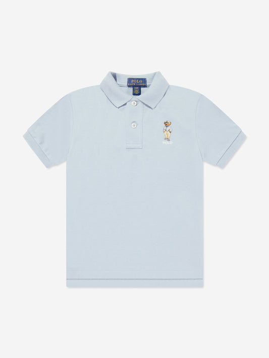 Ralph Lauren 男童蓝色小熊 Polo 衫