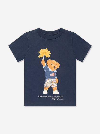 Ralph Lauren 男童海军蓝 Sparkle Bear T 恤