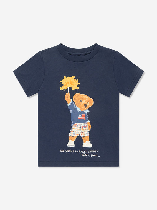 Ralph Lauren 男童海军蓝 Sparkle Bear T 恤