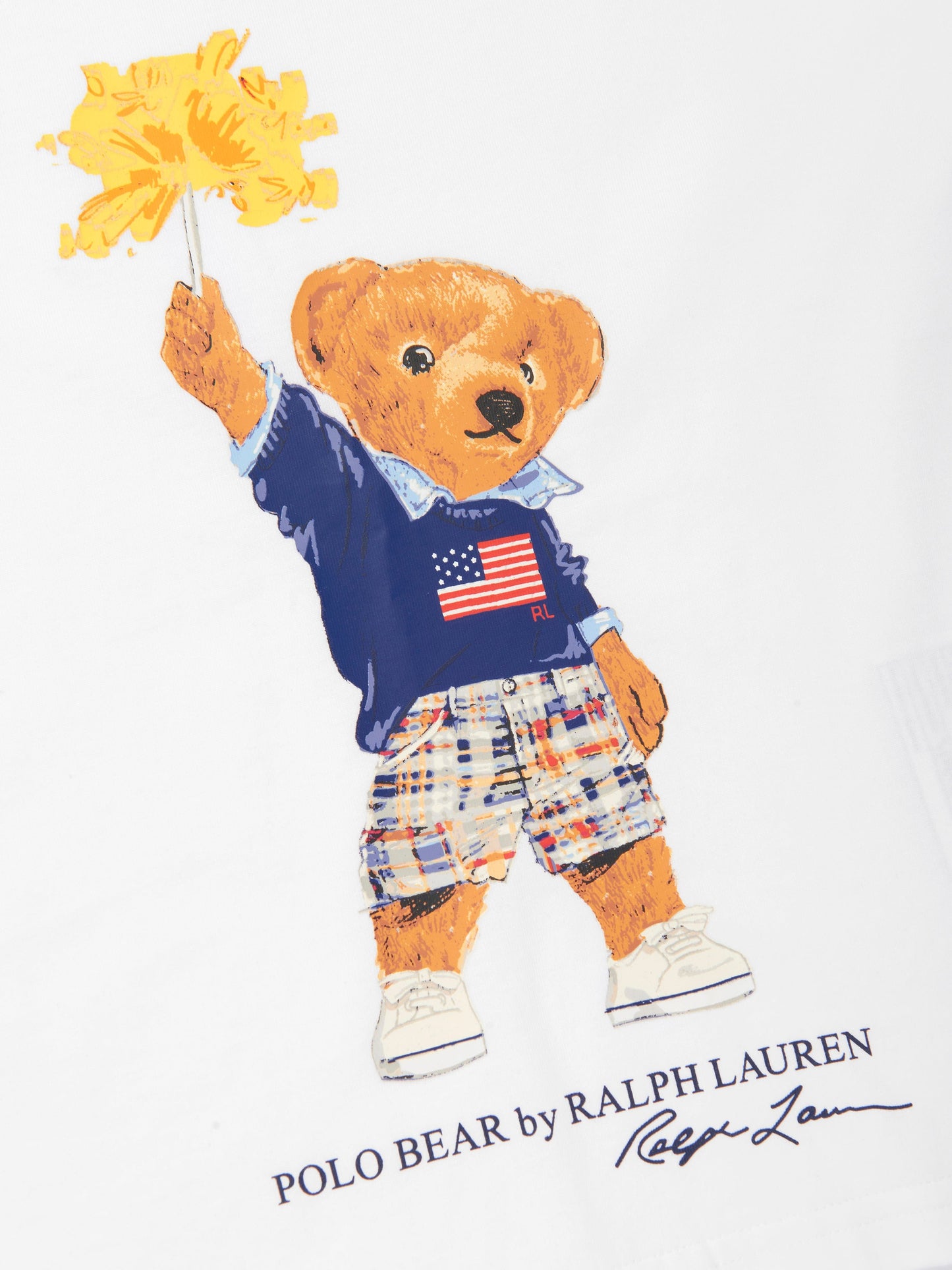 Ralph Lauren 男童白色 Sparkle Bear T 恤