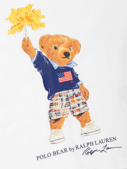 Ralph Lauren 男童白色 Sparkle Bear T 恤