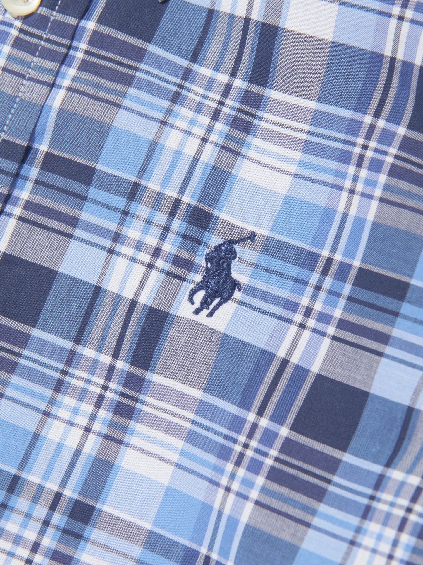 Ralph Lauren 男童蓝色格纹衬衫