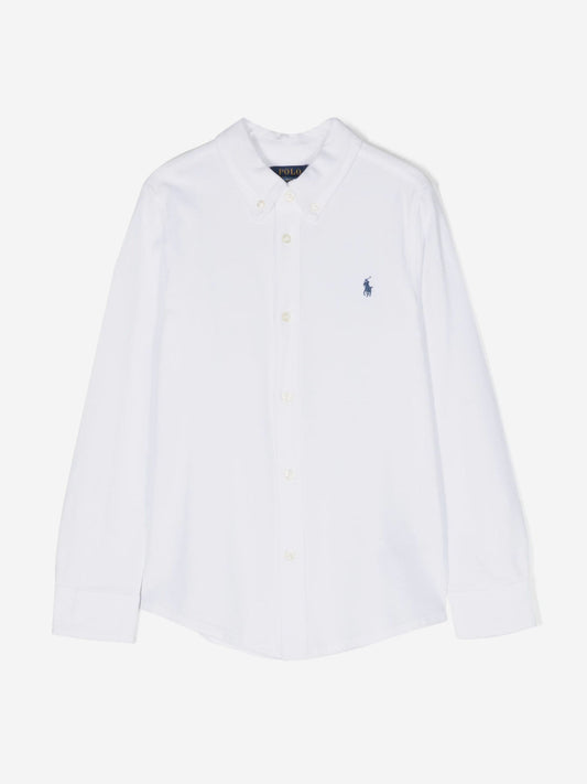 Ralph Lauren 男童白色徽标衬衫