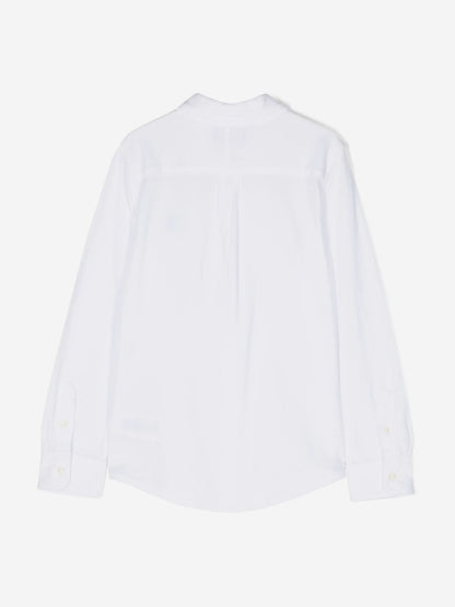 Ralph Lauren 男童白色徽标衬衫