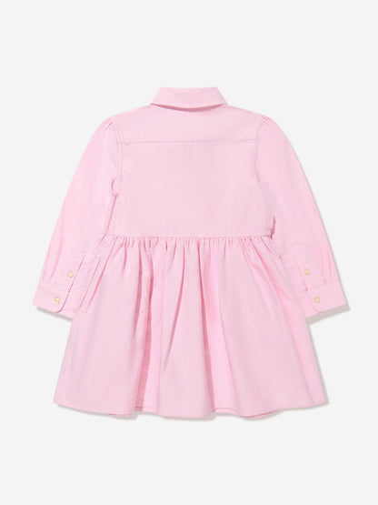 Ralph Lauren 女童粉色牛津衬衫裙