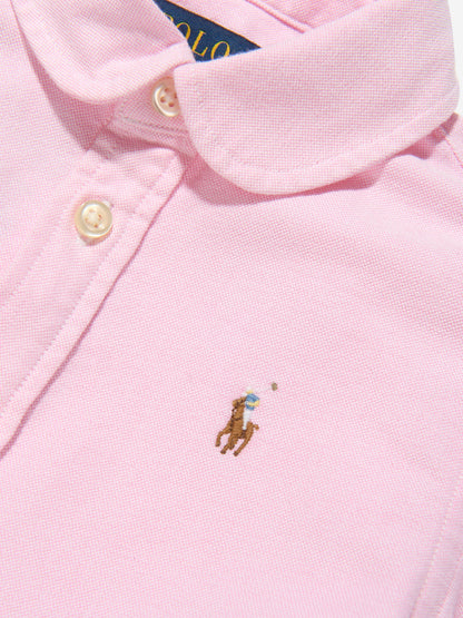 Ralph Lauren 女童粉色牛津衬衫裙