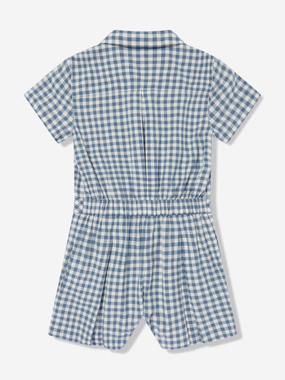 Ralph Lauren 女童蓝色格纹连身裤