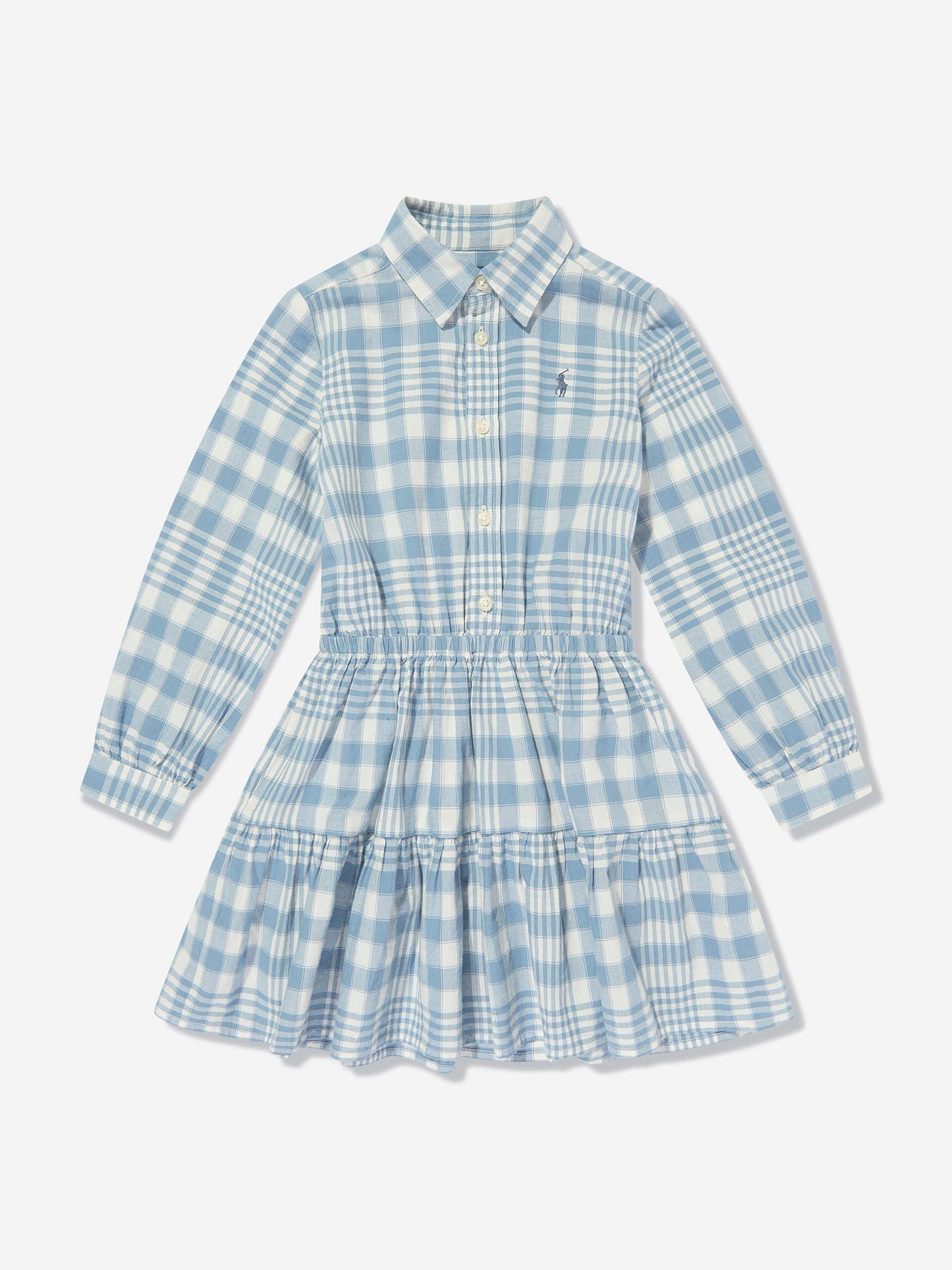 Ralph Lauren 女童蓝色格纹日装连衣裙