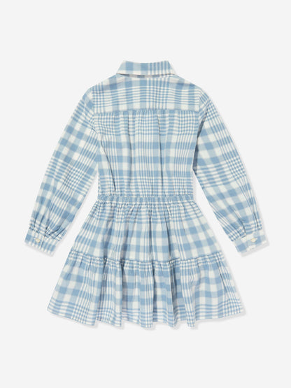 Ralph Lauren 女童蓝色格纹日装连衣裙