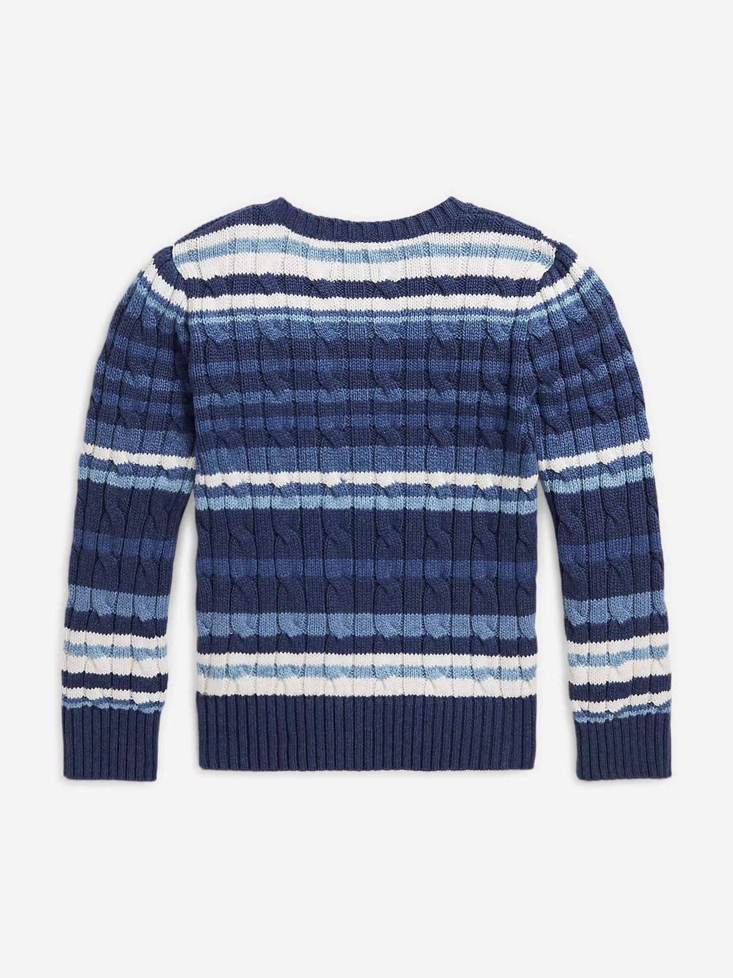 Ralph Lauren 女童蓝色条纹徽标毛衣