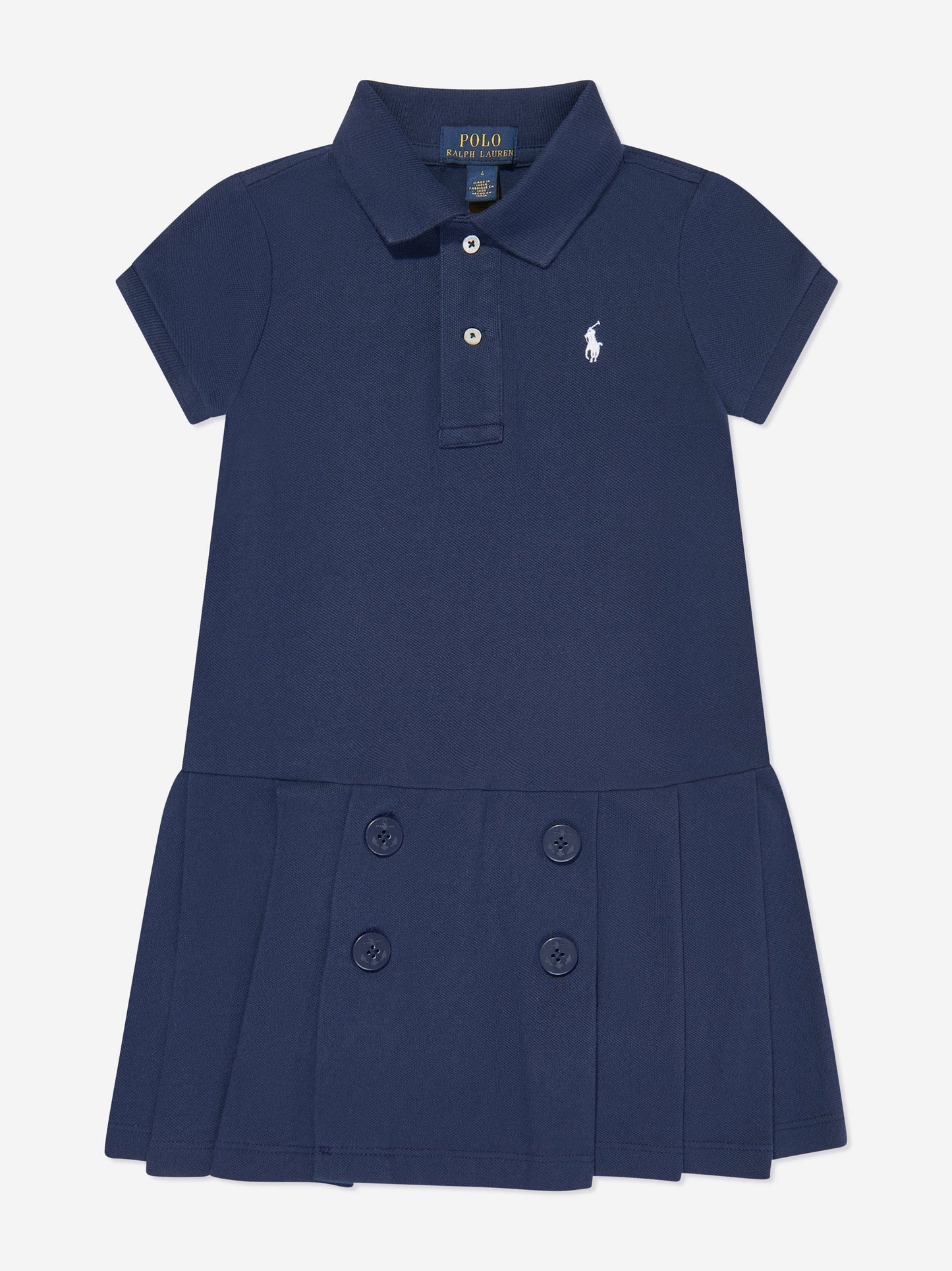 Ralph Lauren 女童海军蓝 Polo 连衣裙