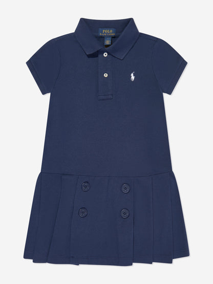 Ralph Lauren 女童海军蓝 Polo 连衣裙