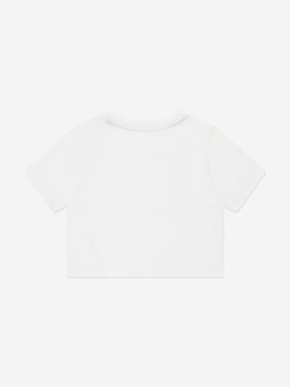 Ralph Lauren 女童美国 T 恤（白色）
